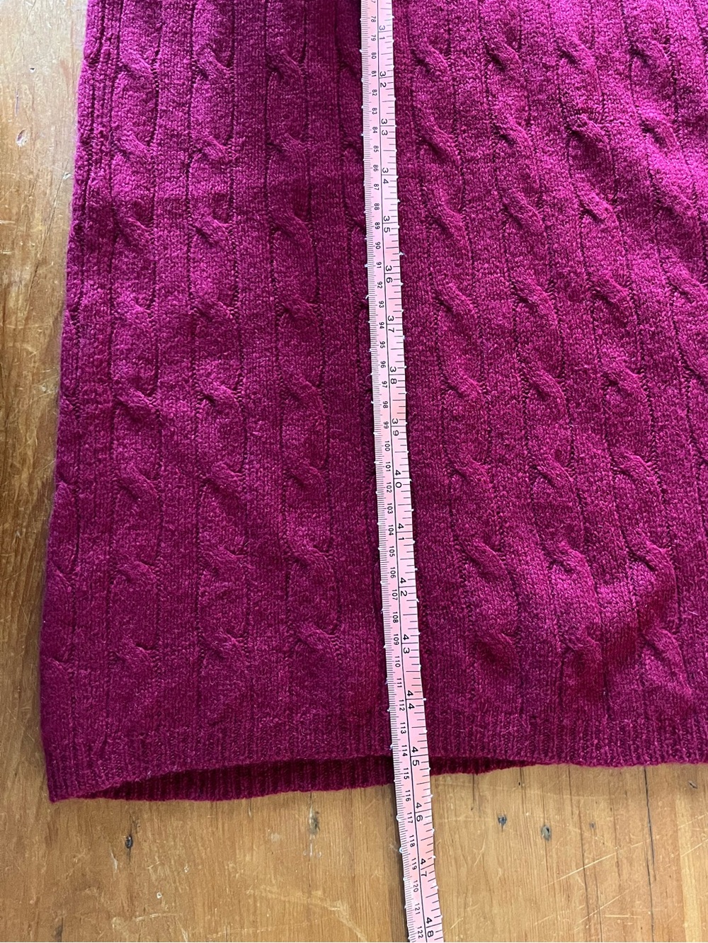 Vintage Lauren Ralph Lauren Silk & Wool Sleeveless Cable-Knit Turtleneck Dress - Picture 8 of 8